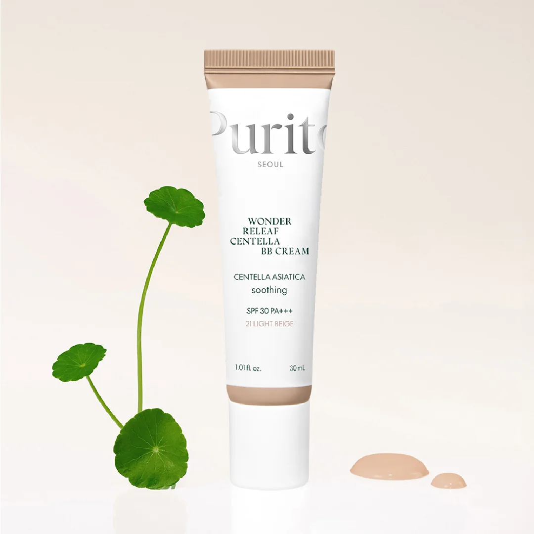BB Cream cu SPF30 PA+++ Wonder Releaf Centella 21 Light Beige, 30ml, Purito