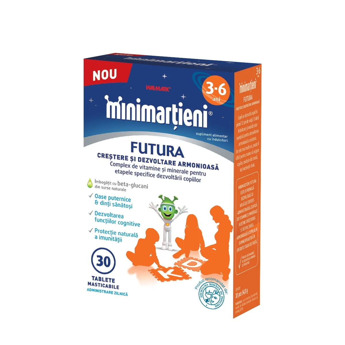 Minimartieni Futura crestere si dezvoltare armonioasa, 30 tablete, Walmark