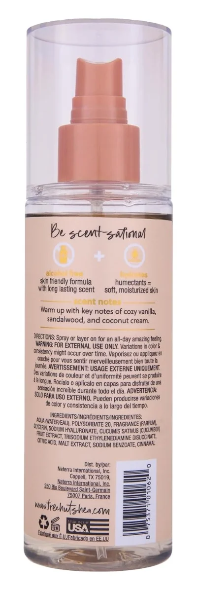 Spray de corp Vanilla, 177ml, Tree Hut