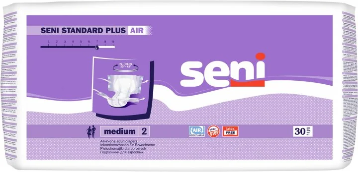Scutece Standard Plus Medium, 30 bucati, Seni