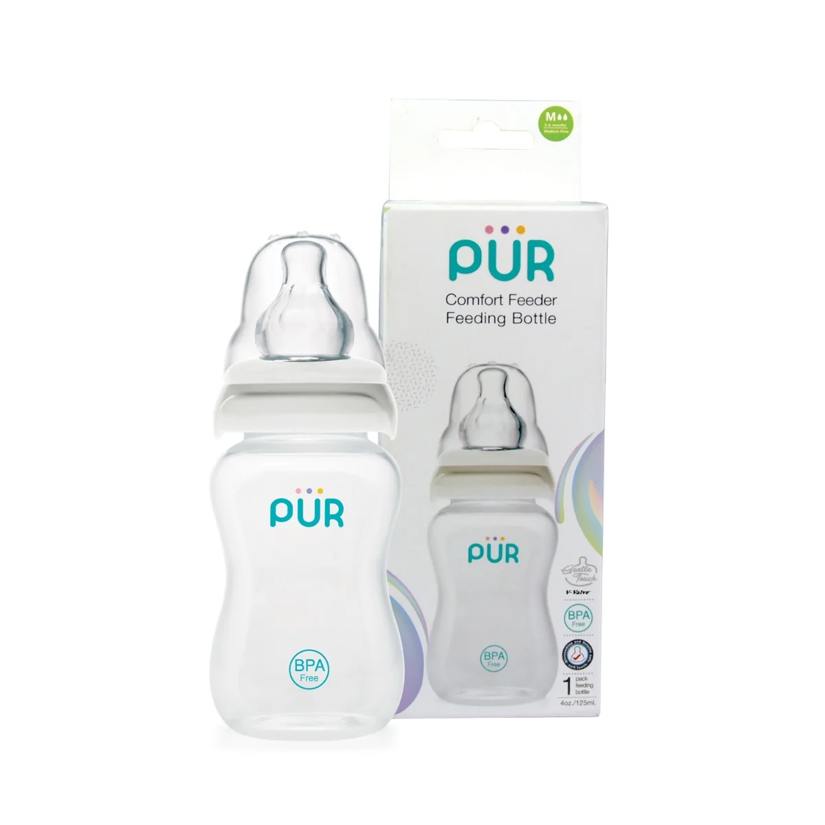 Biberon Comfort, 120ml, PUR