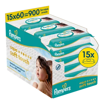 Servetele umede 99% apa cu lotiune usoara, 900 bucati, Pampers