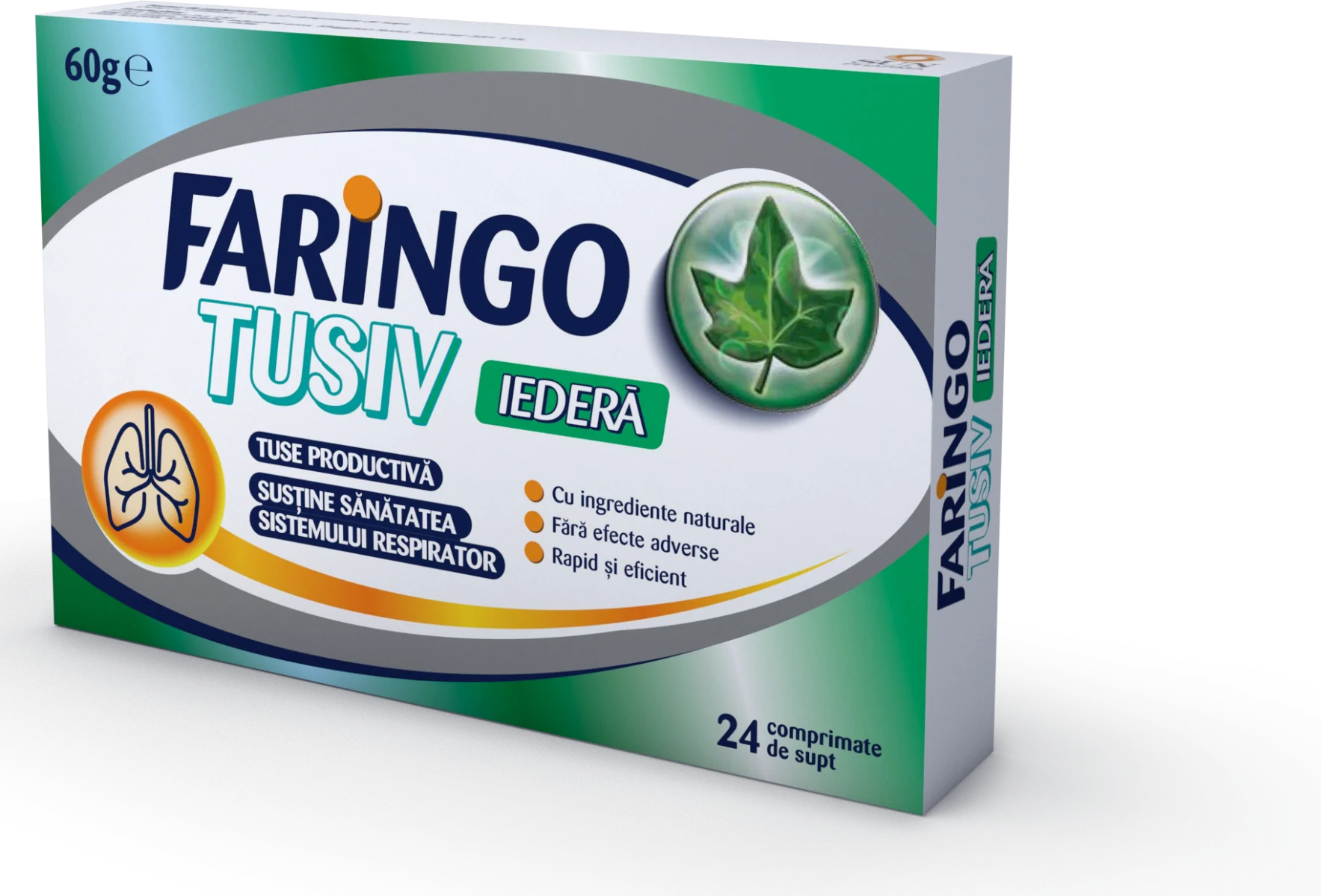 Faringo Tusiv iedera, 24 comprimate de supt, Terapia