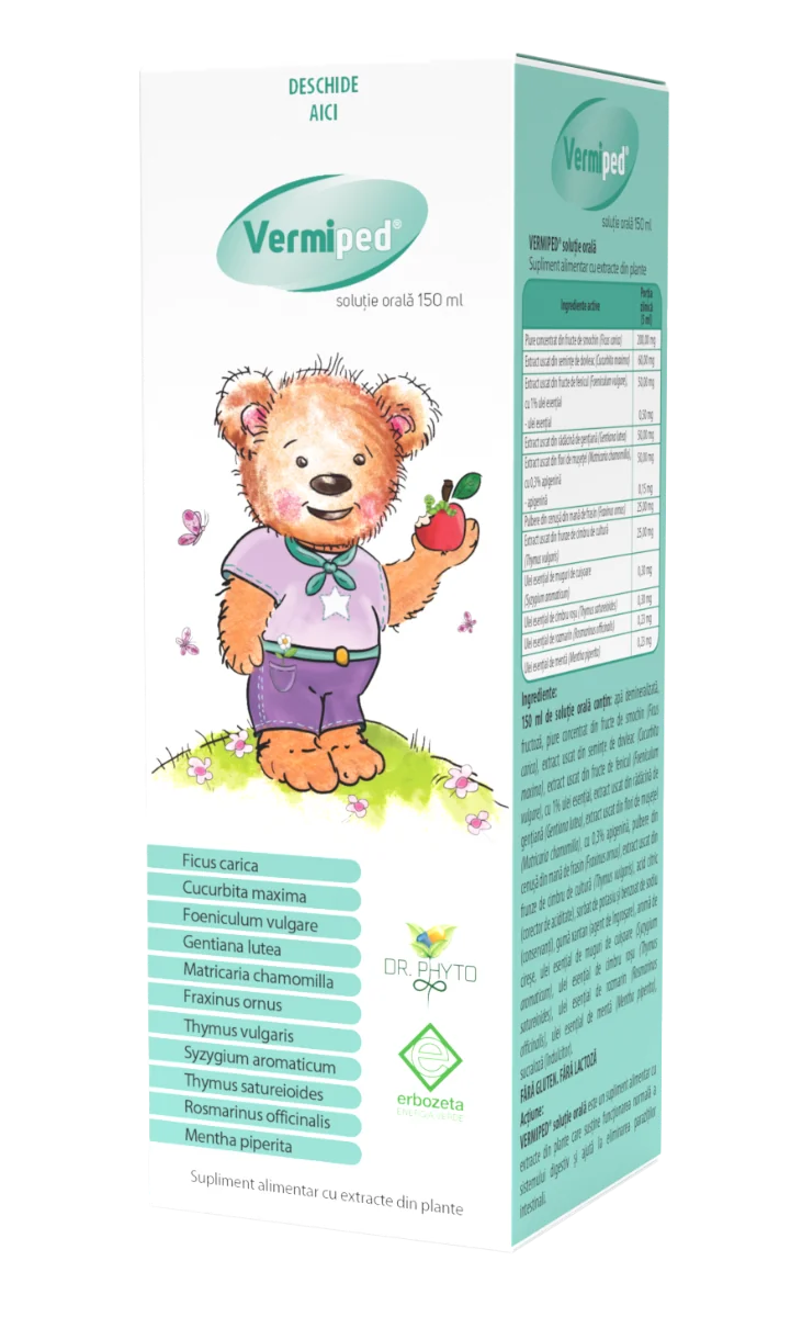 Vermiped solutie orala, 150ml, Dr. Phyto