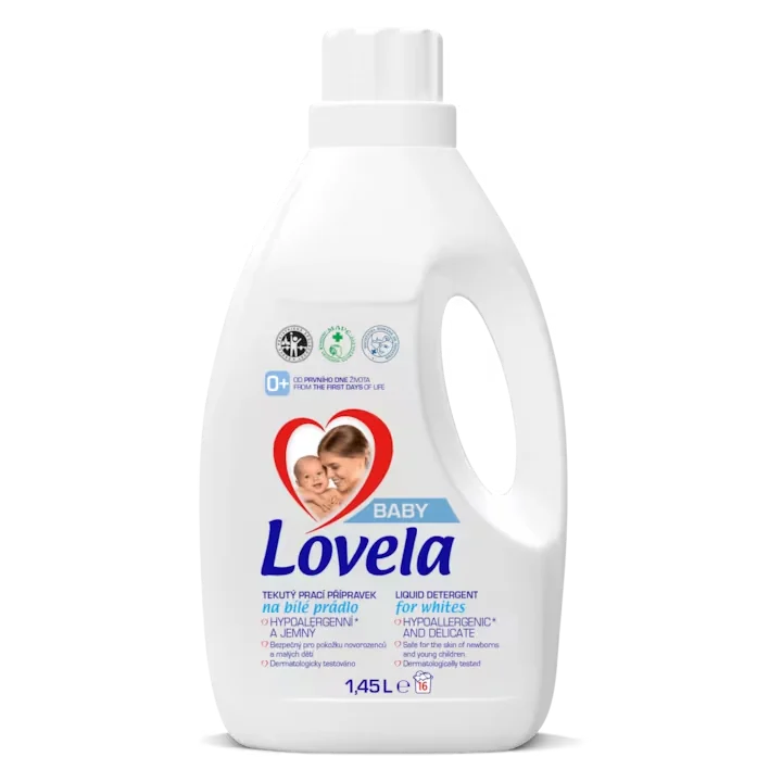 Detergent lichid pentru rufe albe, 1.45 litri, Lovela Baby