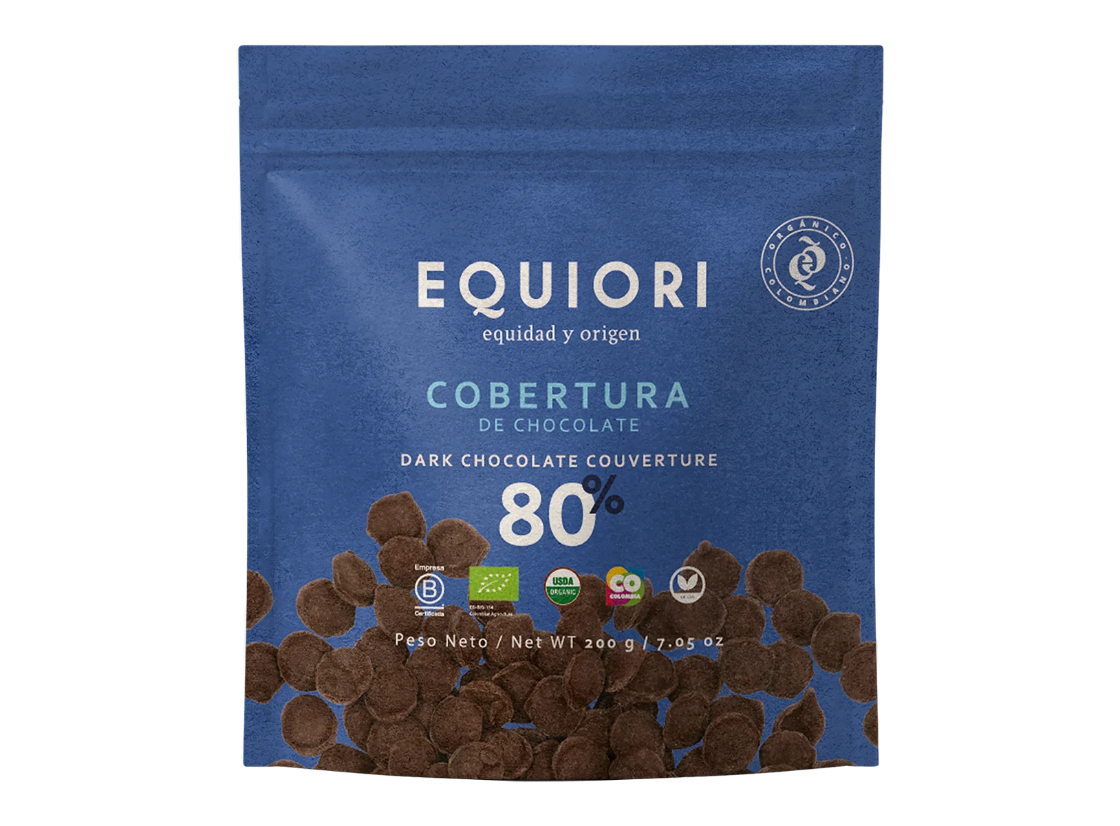 Ciocolata de masa 80% cacao, 200g, Equiori