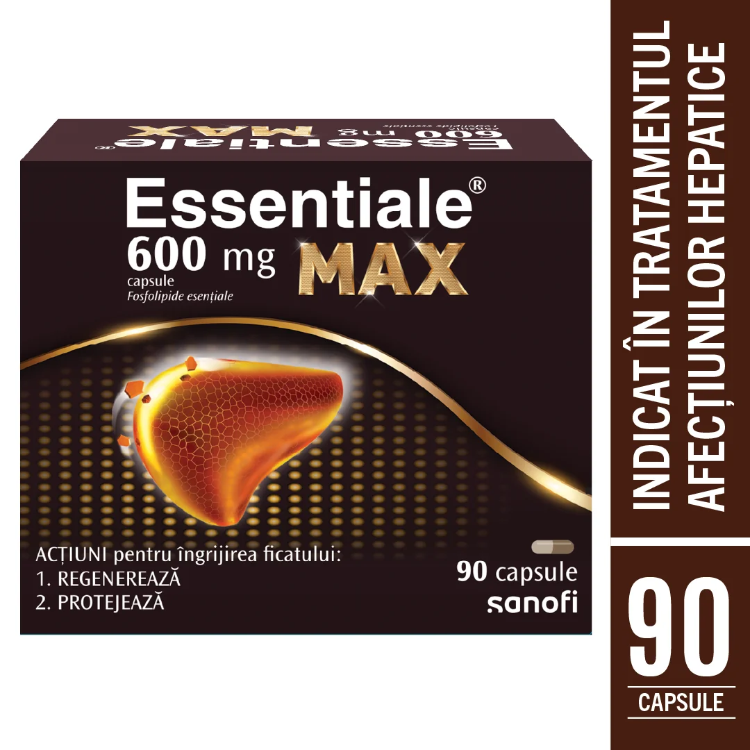 Essentiale Max 600mg, 90 capsule, Sanofi