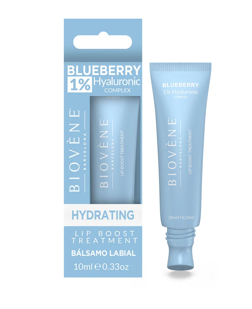 Ser pentru buze Tratament Boost Hydrating cu 1% Acid Hialuronic si Afine, 10ml, Biovene