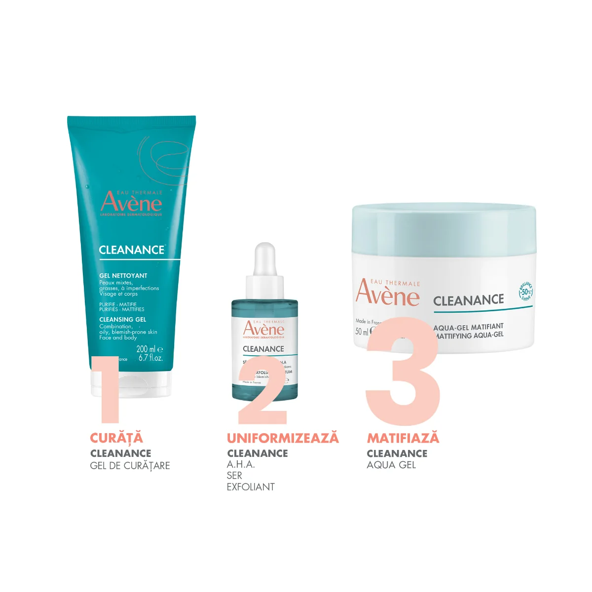 Aqua-gel matifiant Cleanance, 50ml, Avene