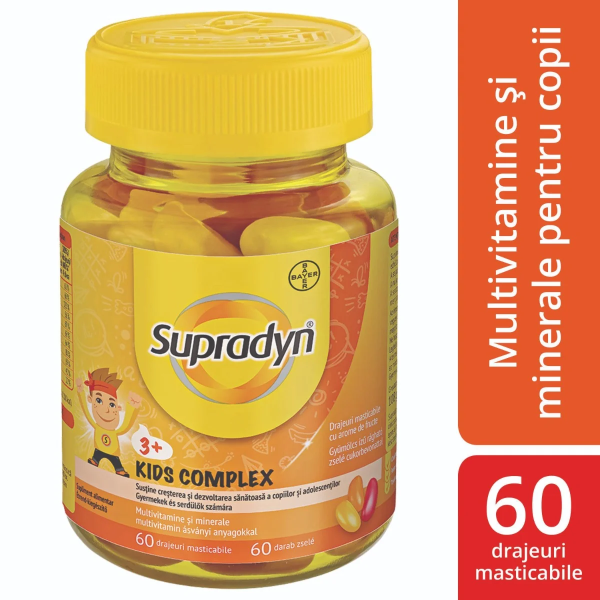 Supradyn Kids Complex, 60 drajeuri masticabile, Bayer