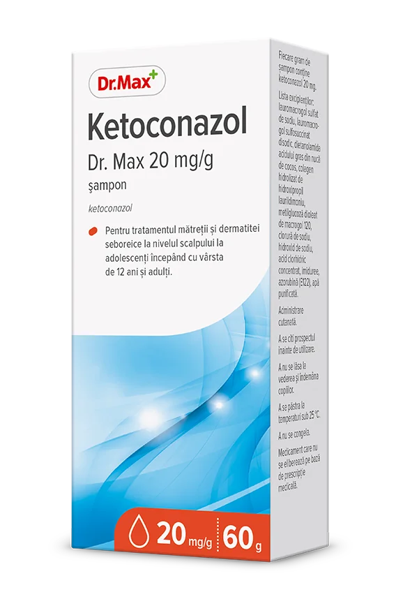 Dr. Max Sampon tratament cu Ketoconazol 20mg/g, 60ml