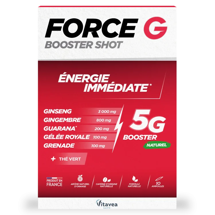 Shot energizant Force G Booster, 10 fiole buvabile, Vitavea