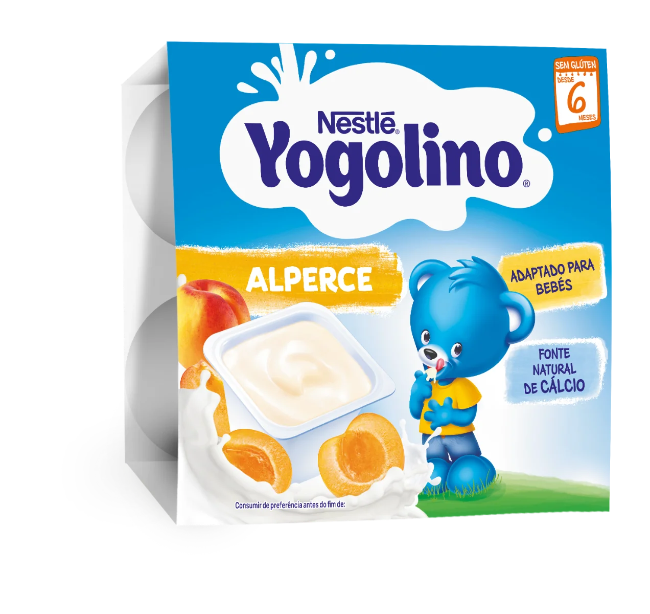 Gustare cu caise Yogolino, 4 x 100g, Nestle