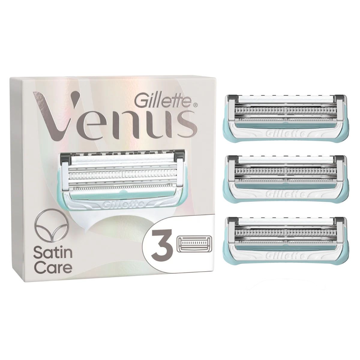 Set rezerve aparat ras pentru zona intima Venus Satin Care, 3 bucati, Gillette