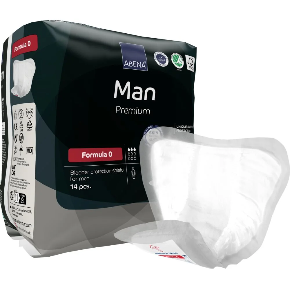 Absorbante masculine Premium Man Formula 0 cu absorbtie 300ml, 14 bucati, Abena