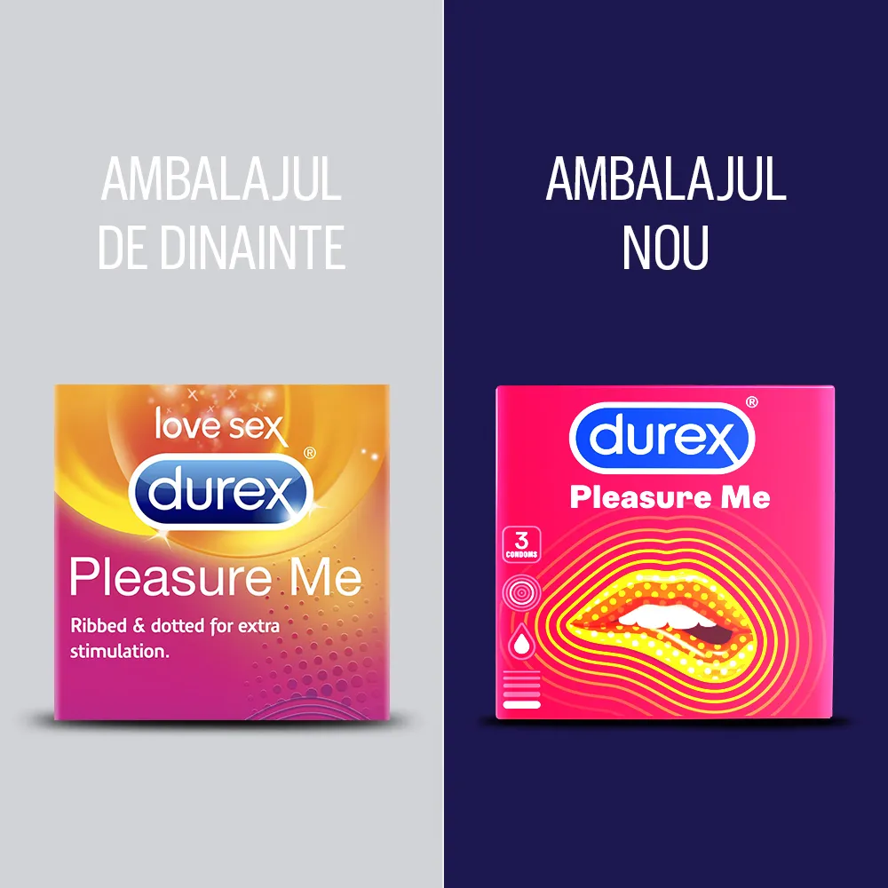 Prezervative Pleasure Me, 3 bucati, Durex 