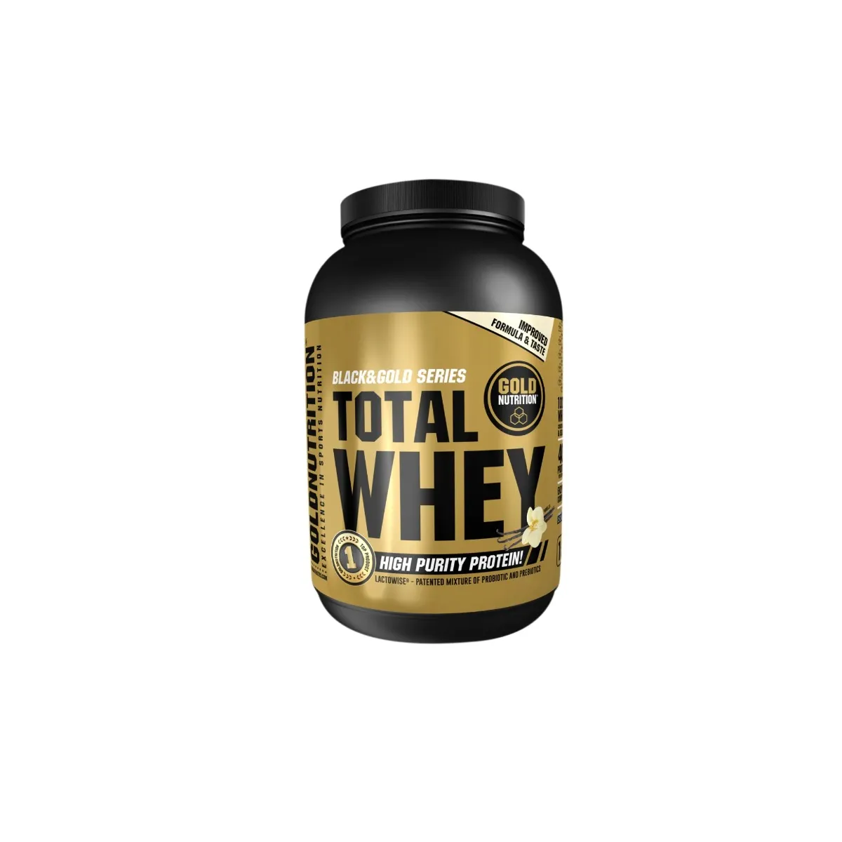 Pudra proteica Total Whey cu vanilie, 1kg, Gold Nutition