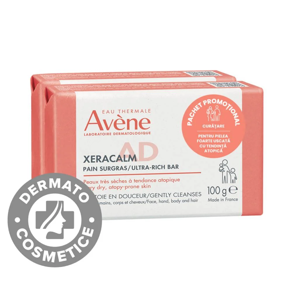 Sapun pentru peile uscata atopica Xeracalm, 2 x100g, Avene