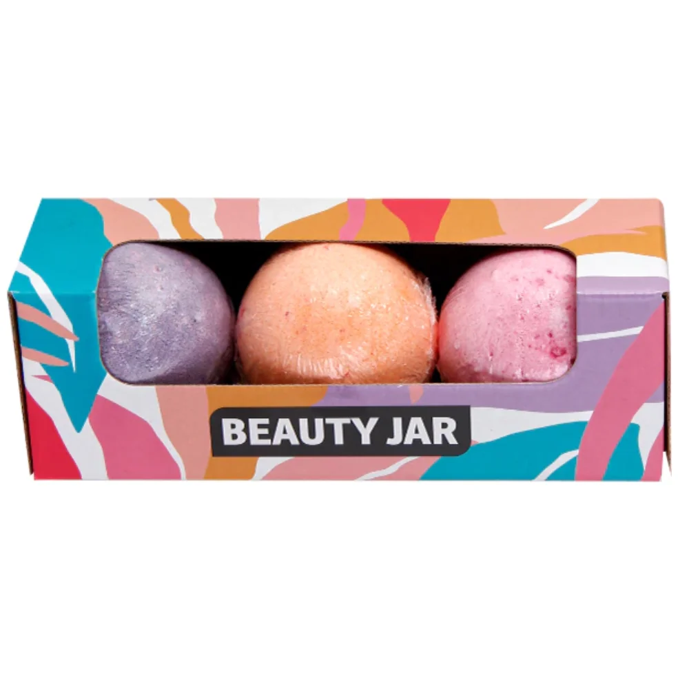 Set 3 bile de baie cu lavanda, cirese si ulei de migdale, 3x115g, Beauty Jar