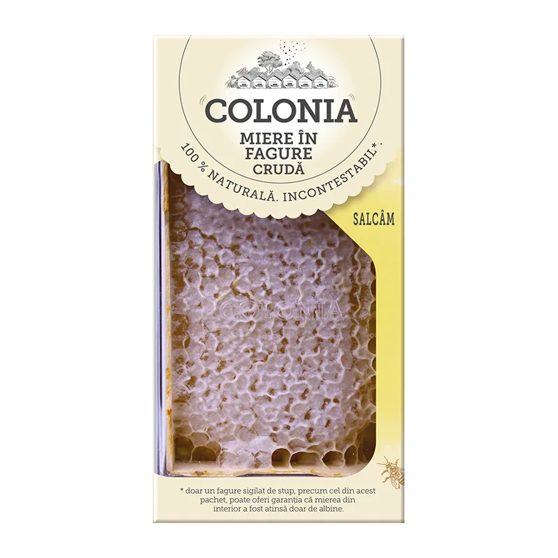Fagure cu miere de salcam cruda, 150g, Colonia 