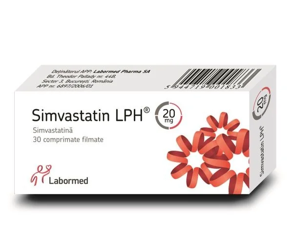 Simvastatin LPH 20mg, 30 comprimate filmate, Labormed