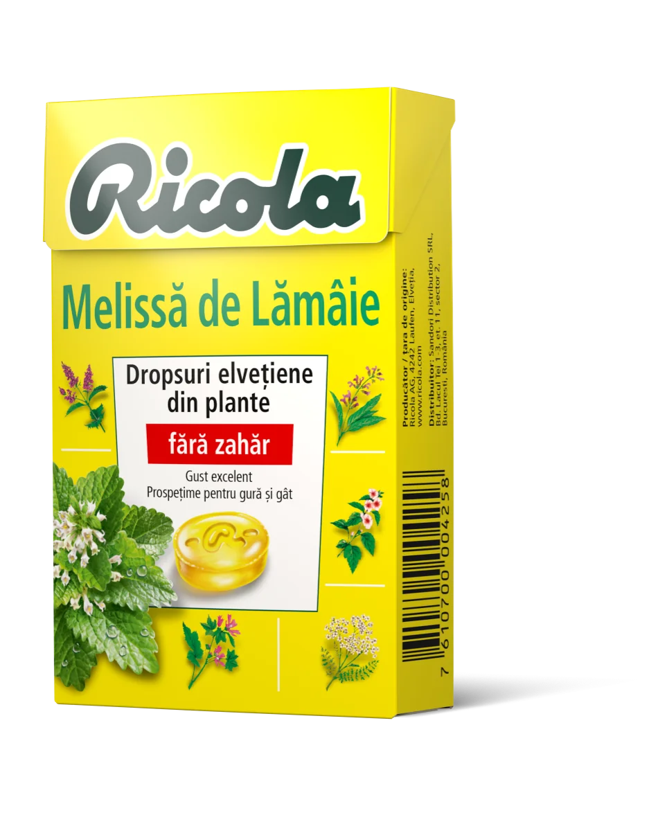 Dropsuri din plante Lemon Mint, 40g, Ricola