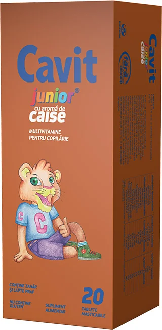 Cavit Junior caise, 20 tablete, Biofarm