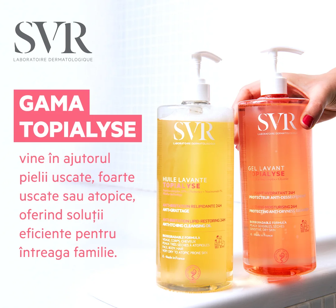 Gama Topialyse - Vine in ajutorul pielii uscate, foarte uscate sau atopice, oferind solutii eficiente pentru intreaga familie Gama Topialyse - Vine in ajutorul pielii uscate, foarte uscate sau atopice, oferind solutii eficiente pentru intreaga familie