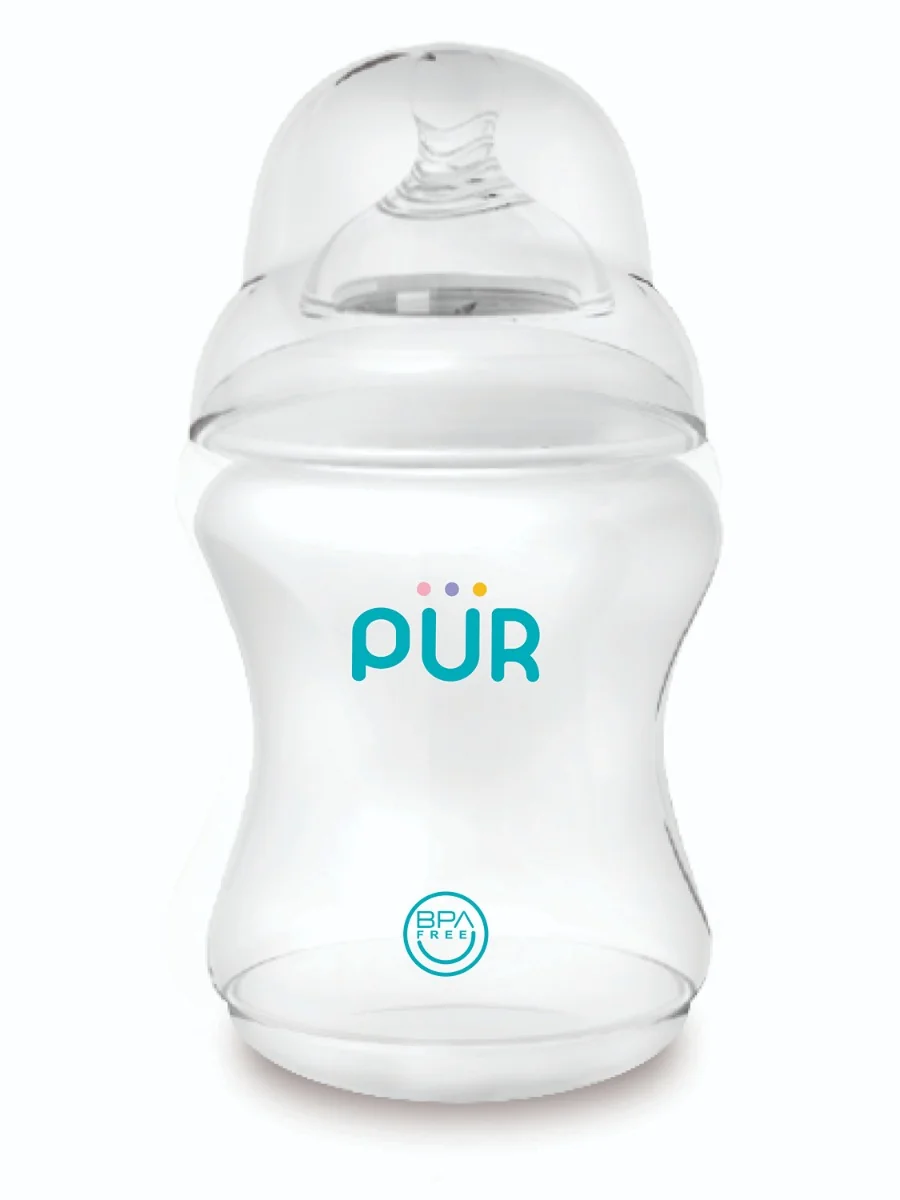 Biberon cu gura larga Comfort, 250ml, PUR