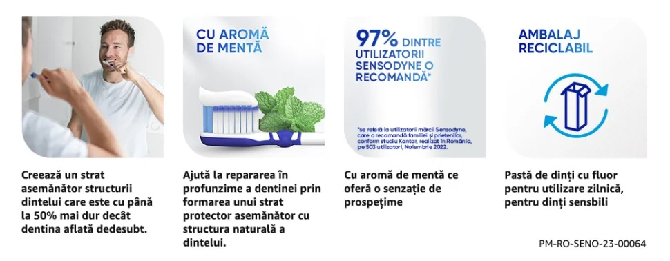 Principalele beneficii Pasa de dinti Sensodyne Principalele beneficii Pasa de dinti Sensodyne