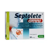 Septolete Omni lamaie si soc 3 mg/1 mg, 16 comprimate de supt, KRKA