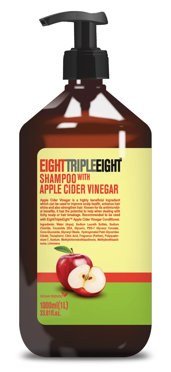 Sampon cu otet de mere, 1000ml, Eight Triple Eight
