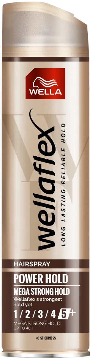 Fixativ cu grad de fixare 5 Mega Strong Hold, 250ml, Wellaflex