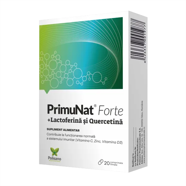 Primunat Forte + Lactiferina si Quercetina, 20 comprimate, Polisano