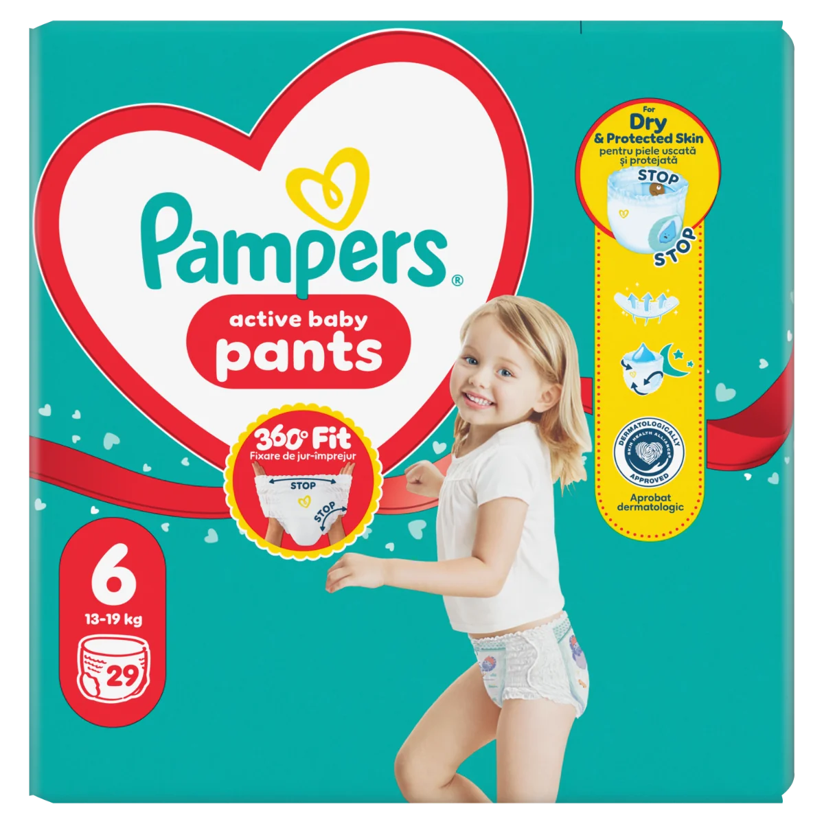Scutece chilotel Pants Marimea 6 pentru 13-19 kg, 29 bucati, Pampers