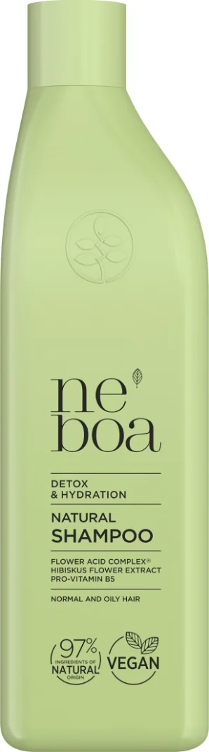 Sampon natural detoxifiant pentru par Detox & Hydration, 300ml, Neboa