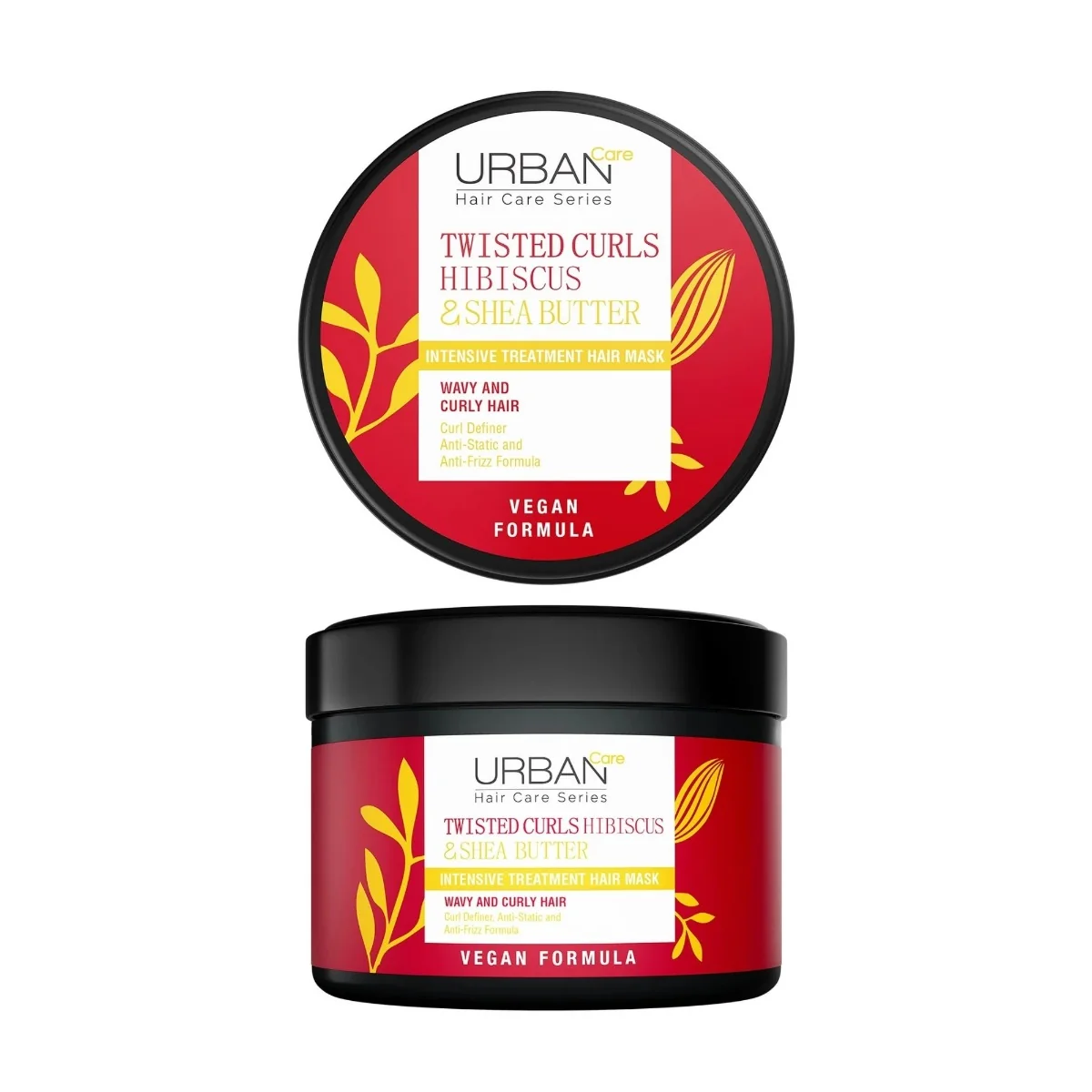Masca de par intensiva pentru bucle cu Hibiscus si Unt de Shea, 230ml, Urban Care