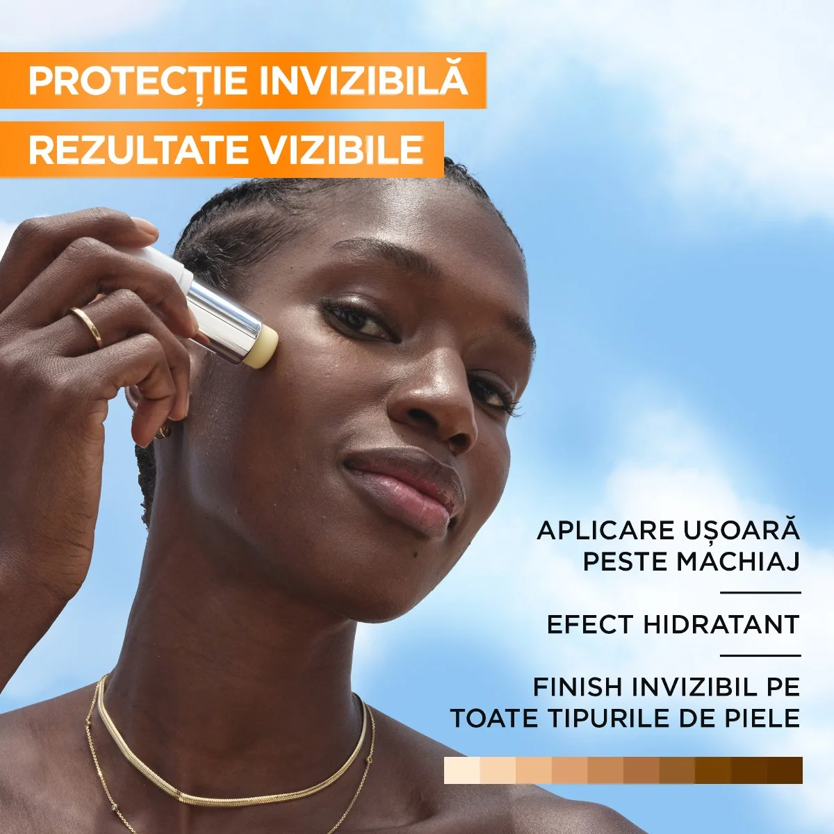 Stick cu protectie solara ridicata SPF50+ Ambre Solaire, 9ml, Garnier