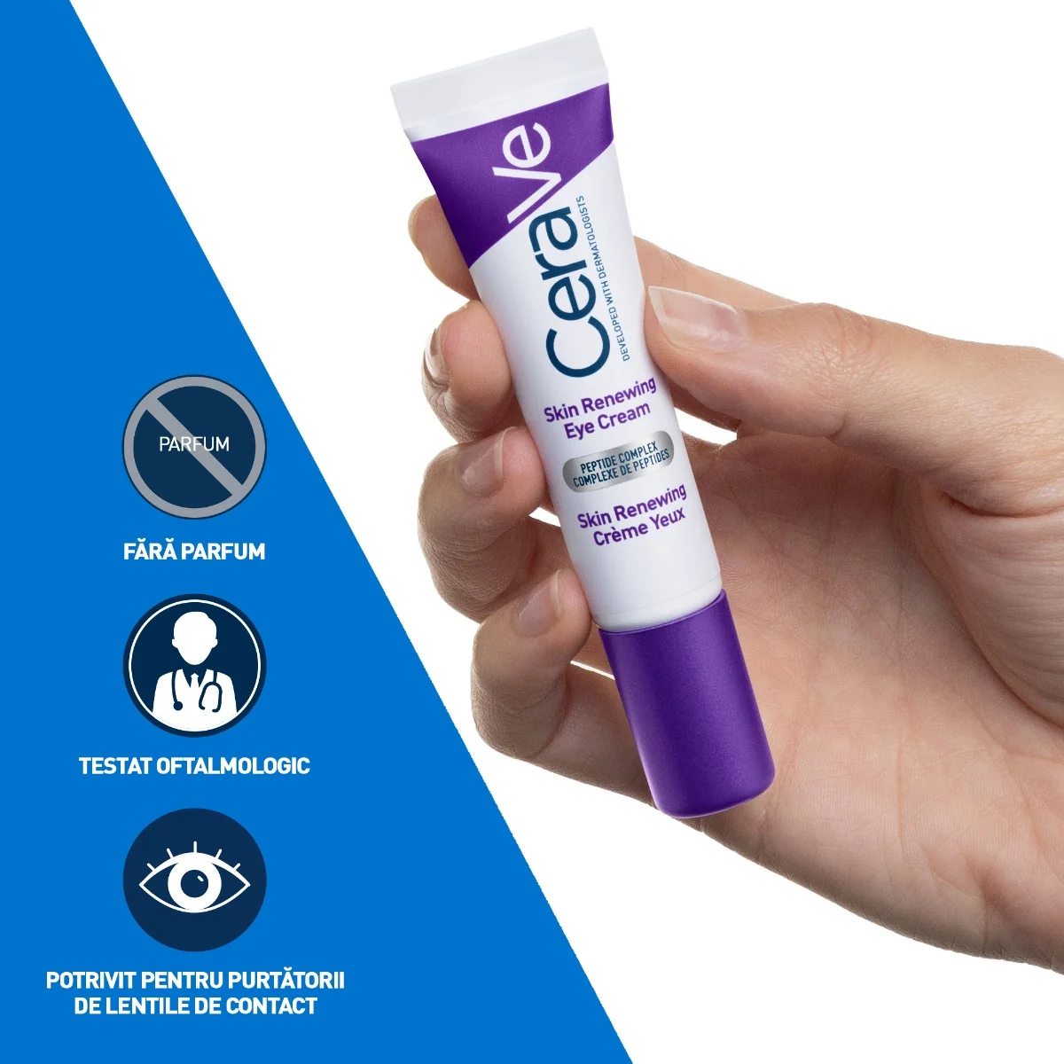 Crema de ochi antirid Skin Renewing pentru toate tipurile de ten, 14ml, CeraVe