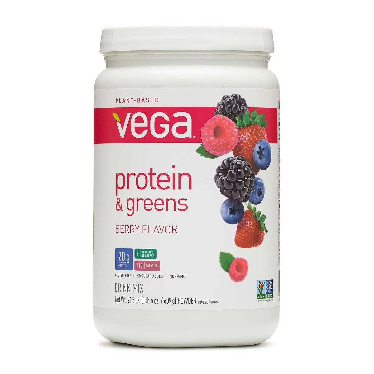 Proteina si Verdeturi cu Aroma de Fructe de Padure, 609g, Vega™