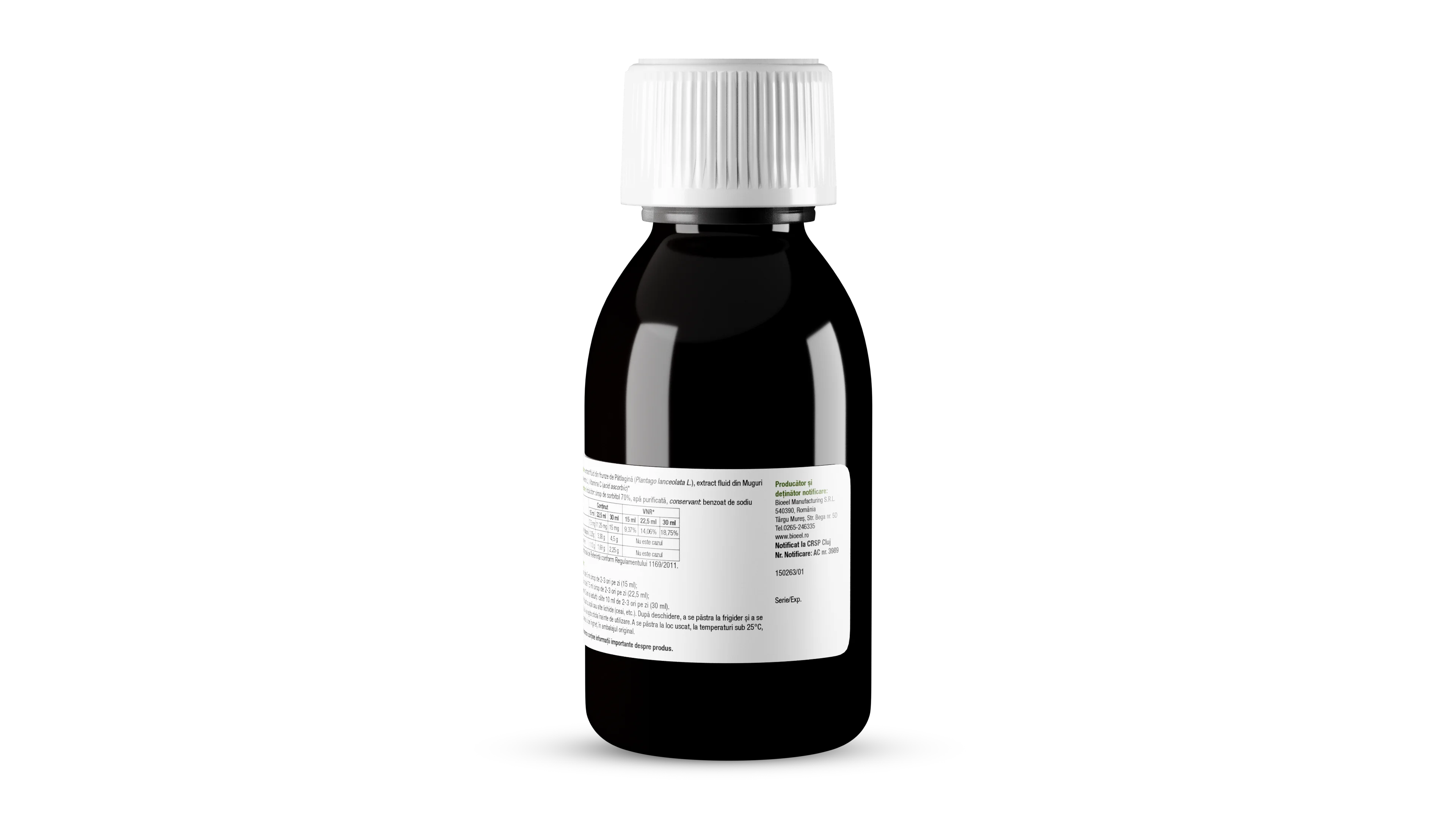 Sirop de Patlagina si muguri de pin, 120ml, Bioeel