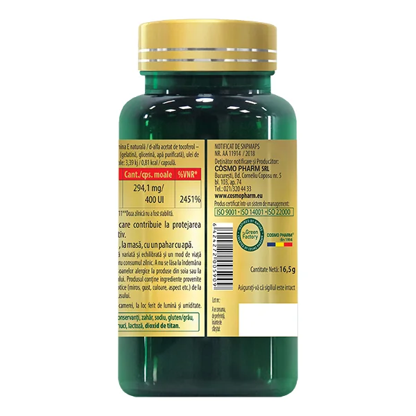 Vitamina E Naturala, 30 capsule, Cosmopharm