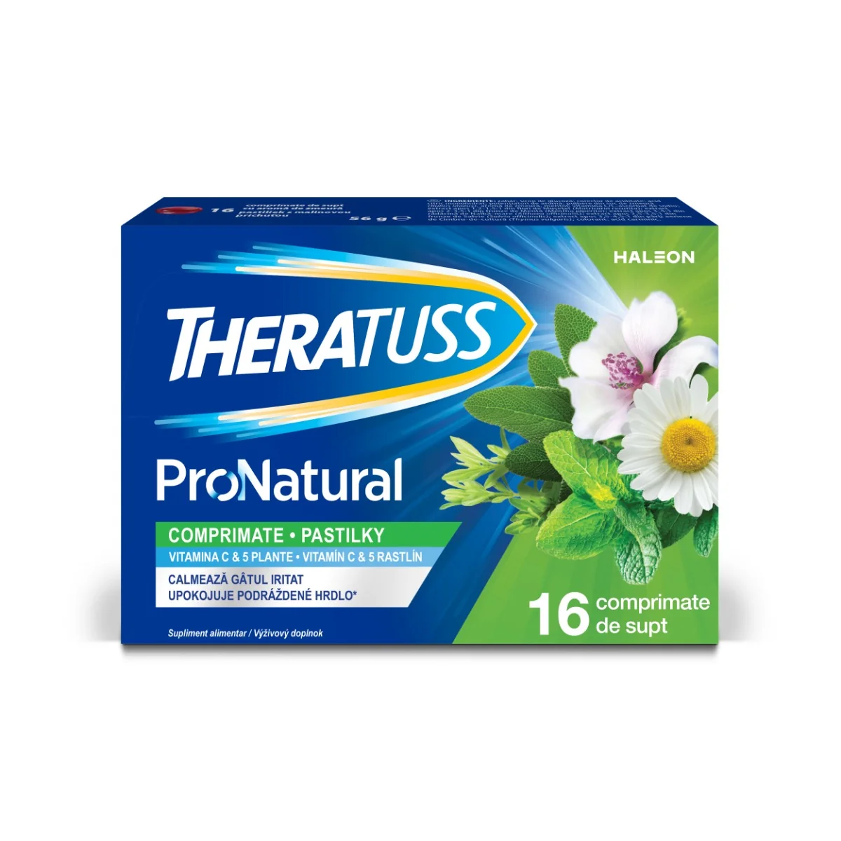Theratuss Natural comprimate de supt, 16 comprimate, Haleon