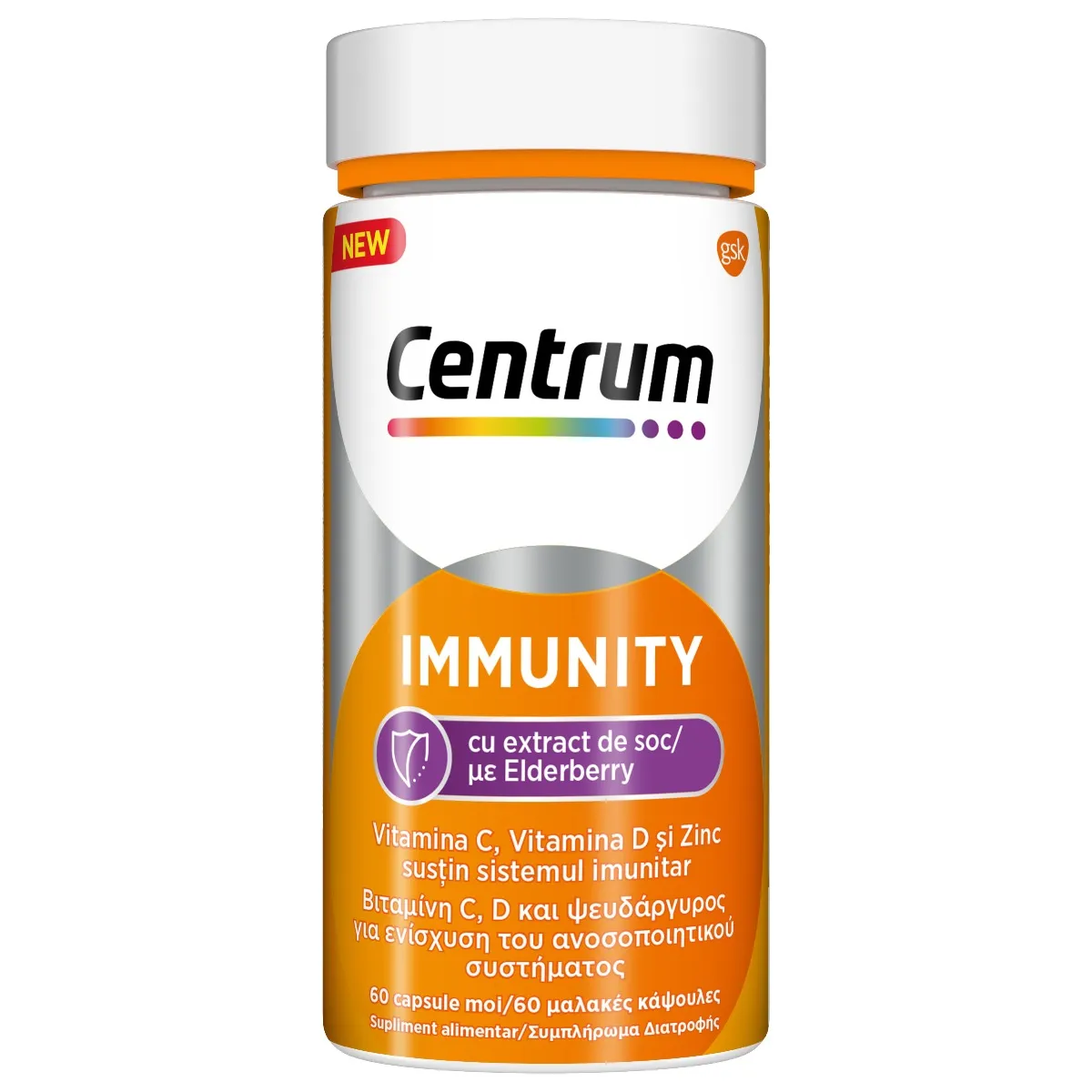 Immunity cu extract de soc, 60 capsule, Centrum 