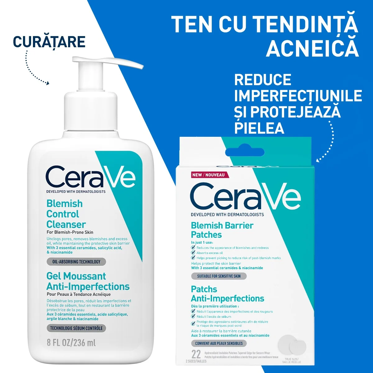 Plasturi anti-imperfectiuni, 22 bucati, CeraVe