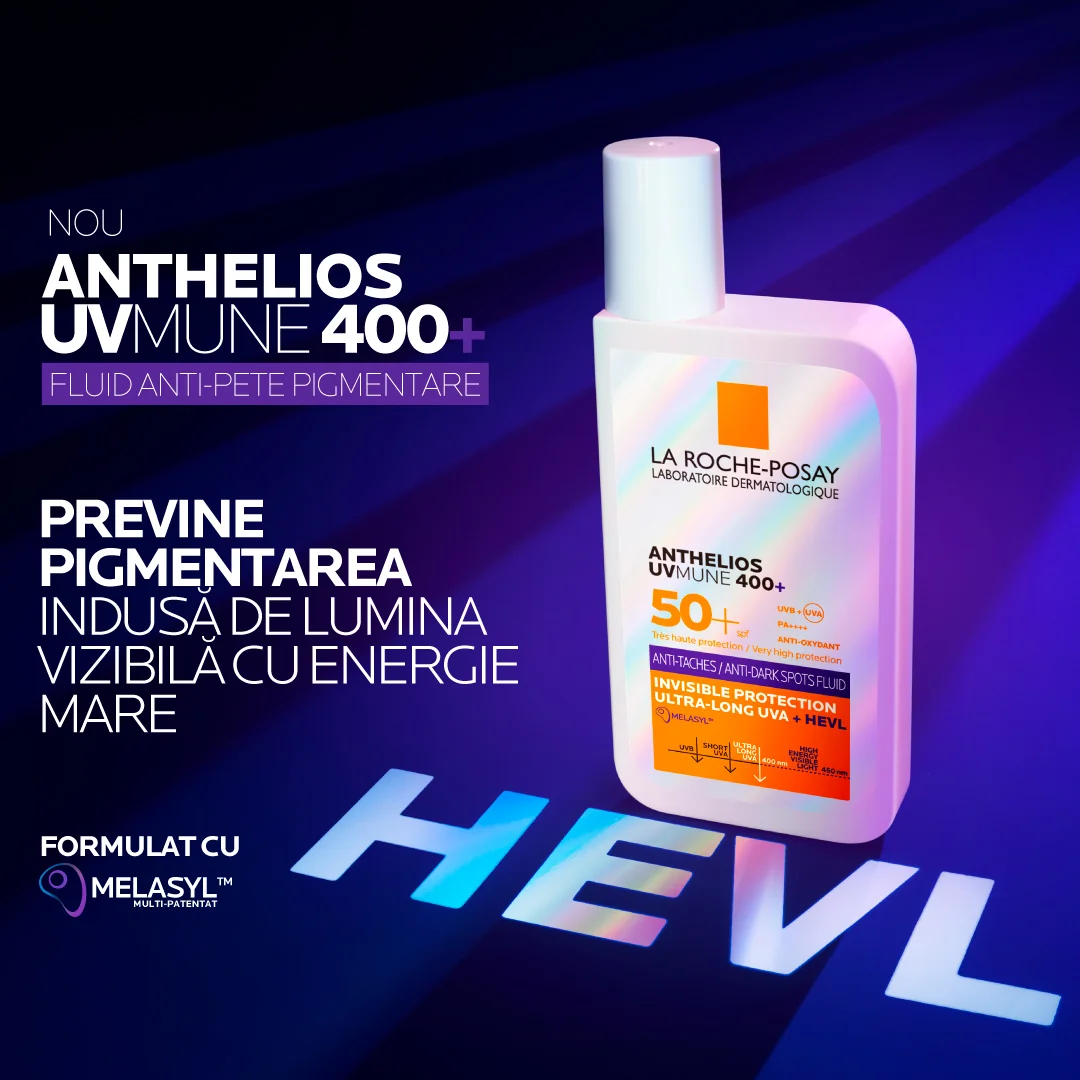 Fluid anti-pete pigmentare cu SPF50+ Anthelios UVMUNE 400+ HEVL, 50ml, La Roche-Posay
