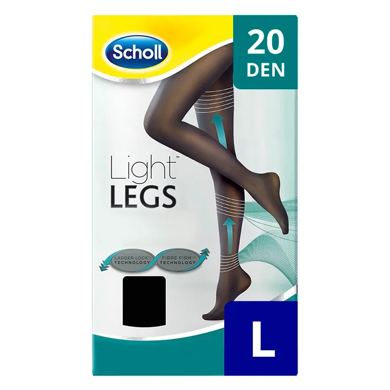 Ciorapi compresivi Light Legs 20 DEN Marimea L Negru, Scholl