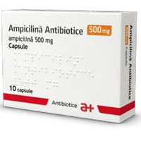 Ampicilina 500mg, 10 capsule, Antibiotice