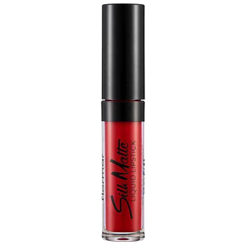 Ruj de buze lichid Silk Matte No 14 Carnation Red, 4.5ml, Flormar