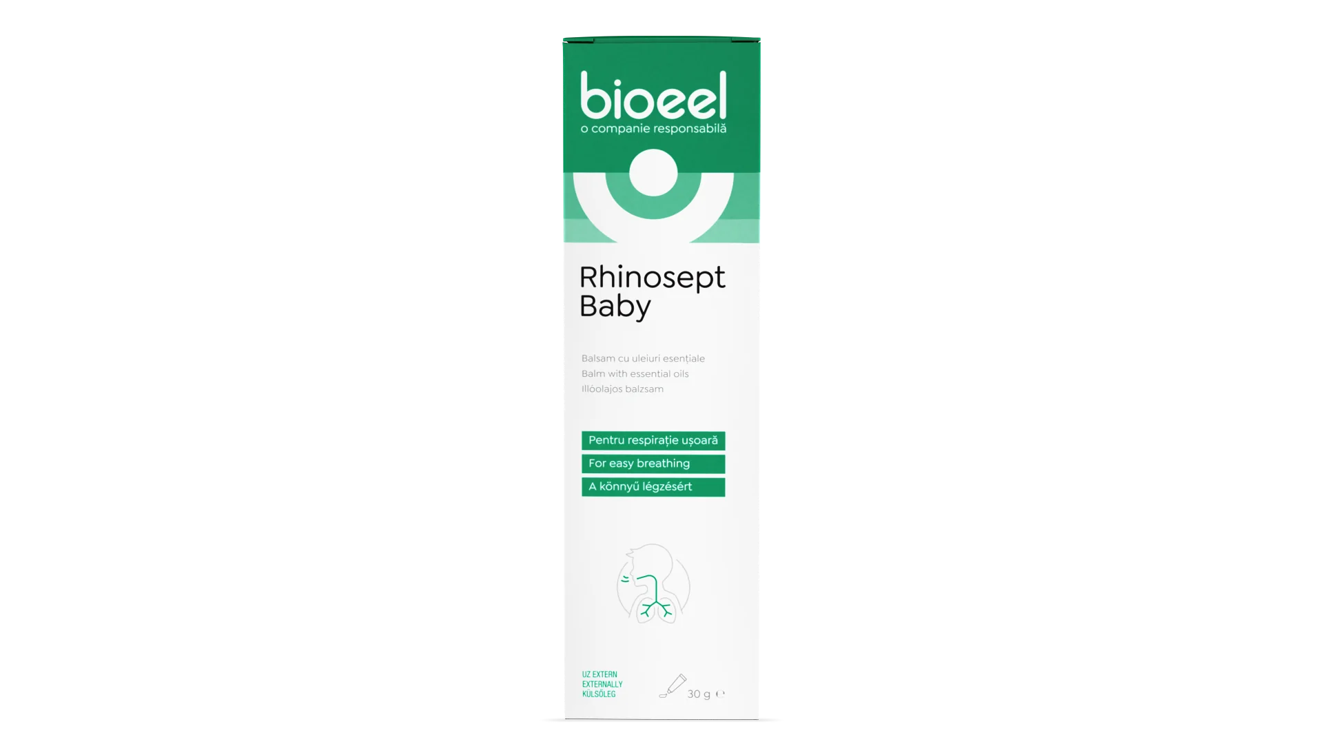 Rhinosept Baby balsam cu uleiuri esentiale, 30g, Bioeel